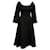 Autre Marque Emilia Wickstead – Langärmliges Kleid aus schwarzem Polyester  ref.689863