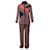 Diane Von Furstenberg Striped Shirt and Trouser Set in Orange/Blue Silk  ref.689983
