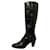 Salvatore Ferragamo Salvadore Ferragamo black heeled knee high boots Leather  ref.690008