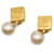 KARL LAGERFELD – Ohrclips aus vergoldetem Metall mit Perlen Golden  ref.690266