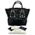 Prada Einkaufstasche aus schwarzem, geprägtem Nappaleder Golden  ref.690557