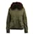 Yves Salomon Fur Lined Utility Jacket in Green Cotton Olive green  ref.690728