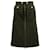 Alexander McQueen Classic A-Line Skirt with Pockets in Green Wool  Olive green  ref.690733