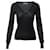 Alexander McQueen V-Neck Sweater in Black Cashmere Wool  ref.690792