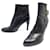 LOUIS VUITTON ANKLE BOOTS 39.5 BLACK LEATHER ANKLE BOOTS  ref.691431