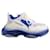 Balenciaga Triple S Sneaker mit durchsichtiger Sohle aus weiß-blauem Nylon  ref.691793