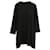 Yohji Yamamoto Bedruckte Tunika mit Kapuze aus schwarzer Baumwolle  ref.691820