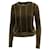 Suéter de punto floral de Chanel en lana marrón Castaño  ref.691973