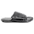 Balenciaga Croc geprägte Slide-Sandalen aus schwarzem Lackleder  ref.691981