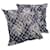 2 original Louis Vuitton denim monogram fabric cushions Blue Cotton  ref.692057