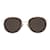Balenciaga Sonnenbrille mit rundem Gestell aus Metall Silber Metallisch  ref.693143
