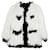 Caduta di CHANEL 1994 Cappotto in pelliccia sintetica bianco e nero Pelliccia ecologica  ref.693484