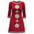 Dolce & Gabbana Robe ornée de marguerites en laine rose  ref.693842