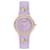 Relógio de couro Versace V-Tribute Dourado Metálico  ref.693894