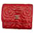 Chanel carteras Roja Cuero  ref.694212