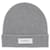 Givenchy Ribbed Wool Patch Beanie Grey  ref.694519