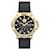 Versus Versace DTLA Leather Watch Golden Metallic  ref.694567
