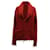 Alanui Chunky Knit Cardigan in Red Cashmere Wool  ref.694788