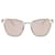 Alexander McQueen Sonnenbrille aus Metall mit quadratischem Rahmen Golden Metallisch  ref.694882