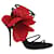 Dolce & Gabbana Applicazione Fiore Keira in Pelle Nera Nero  ref.694914