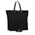 PRADA HF Stitch Tote Bag Nylon Pelle Nero Auth ar7839  ref.695533
