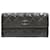 Portafoglio con patta trapuntata Chanel in pelle di caviale nera Nero  ref.695854