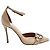 Tabitha Simmons Nude Satin Stilettos with Crystal Buckle