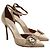Tabitha Simmons Nude Satin Stilettos with Crystal Buckle - view 2