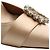 Tabitha Simmons Nude Satin Stilettos with Crystal Buckle - view 7