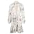 Tory Burch bedrucktes Cora-Kleid aus elfenbeinfarbenem Polyester Weiß Roh  ref.695917