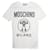 Camiseta com logo Moschino ponto de interrogação em algodão branco  ref.696017