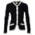 Chanel Cardigan noir et blanc vintage Coton  ref.696028