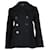 Marc Jacobs Peacoat com peito forrado em lã preta Preto  ref.696055