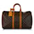 Louis Vuitton Brown Monogram Keepall 45 Leather Cloth  ref.696171