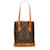 Louis Vuitton Brown Monogram Petit Bucket Leather Cloth  ref.696190