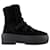 Autre Marque Chunky Sole Lace-Up Boots in Black Leather  ref.696476