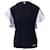 T-shirt oversize Burberry a righe con maniche arricciate in cotone nero  ref.696499