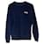 Ami Paris Patch Long Sleeve Sweatshirt in Navy Blue Velvet   ref.696505