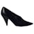 Céline Sapatos bico fino Celine com decote em V em couro preto  ref.696515