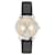 Relógio de couro Halo com logotipo Versace Prata Metálico  ref.696560