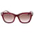Valentino Garavani Rockstudded Sonnenbrille aus burgunderrotem Acetat Bordeaux  ref.696592