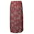 Falda plisada con estampado floral de Gucci en seda rosa  ref.696648