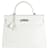 Hermès Hermes Rare White Dalmatiner Retourne Kelly 35 PHW Weiß Leder  ref.696755