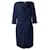Moschino Cheap and Chic Ruched Sheath Dress in Navy Blue Synthetic Triacetate  ref.697028