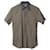 Chemise boutonnée à manches courtes Prada en coton bleu et beige Multicolore  ref.697087