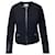 Sandro Paris Jacket with Leather Cuffs in Black Polyester  ref.697105