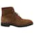 Brunello Cucinelli Lace Up Ankle Boots in Brown Suede  ref.697122