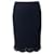 Falda lápiz de encaje Sandro Paris en algodón negro  ref.697164