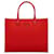 Versace La Medusa Canvas-Einkaufstasche Rot Baumwolle  ref.697204
