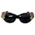 Dolce & Gabbana DG4180 Óculos de sol florais em acetato preto Fibra de celulose  ref.697241
